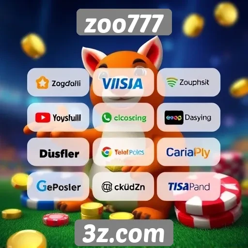 Métodos de pagamento disponíveis no site de jogos zoo777